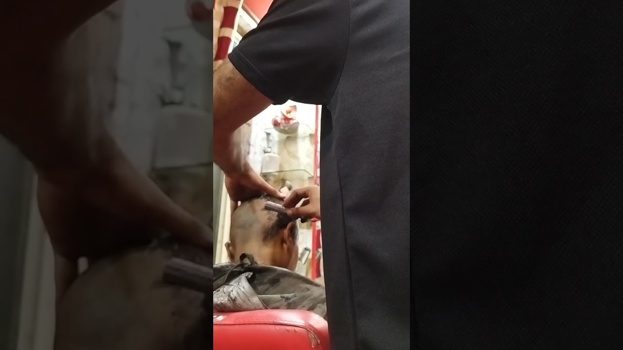 Women head shave 