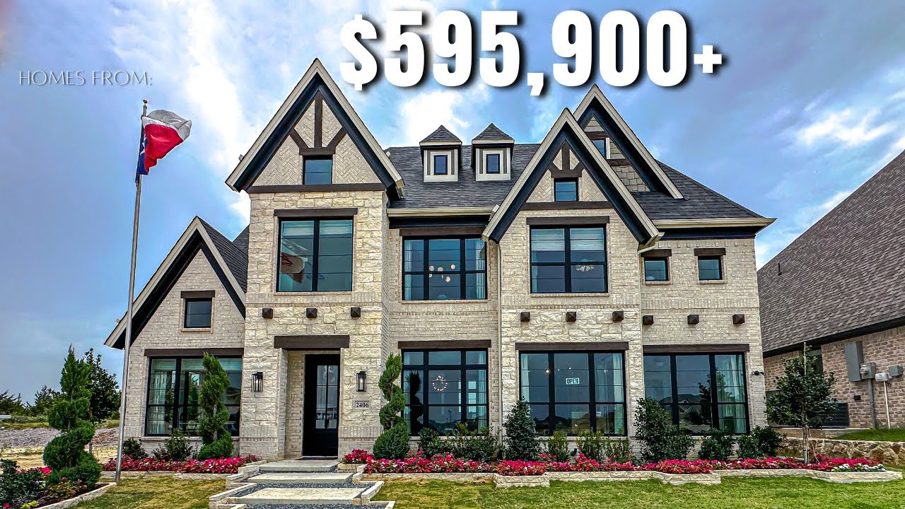 BRAND NEW LUXURY MODEL HOUSE TOUR NEAR MANSFIELD TEXAS FROM $595,900+ | Texas Real Estate