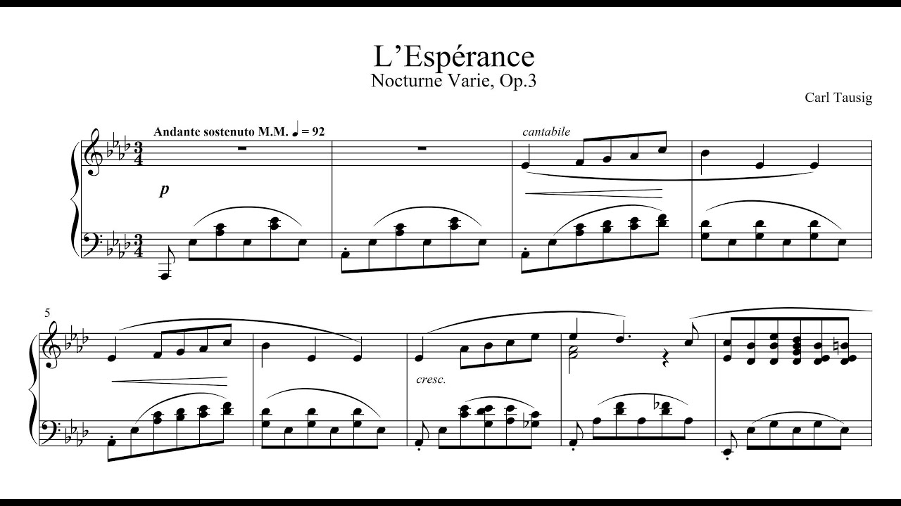 Karl Tausig -  Nocturne varié, Op.3