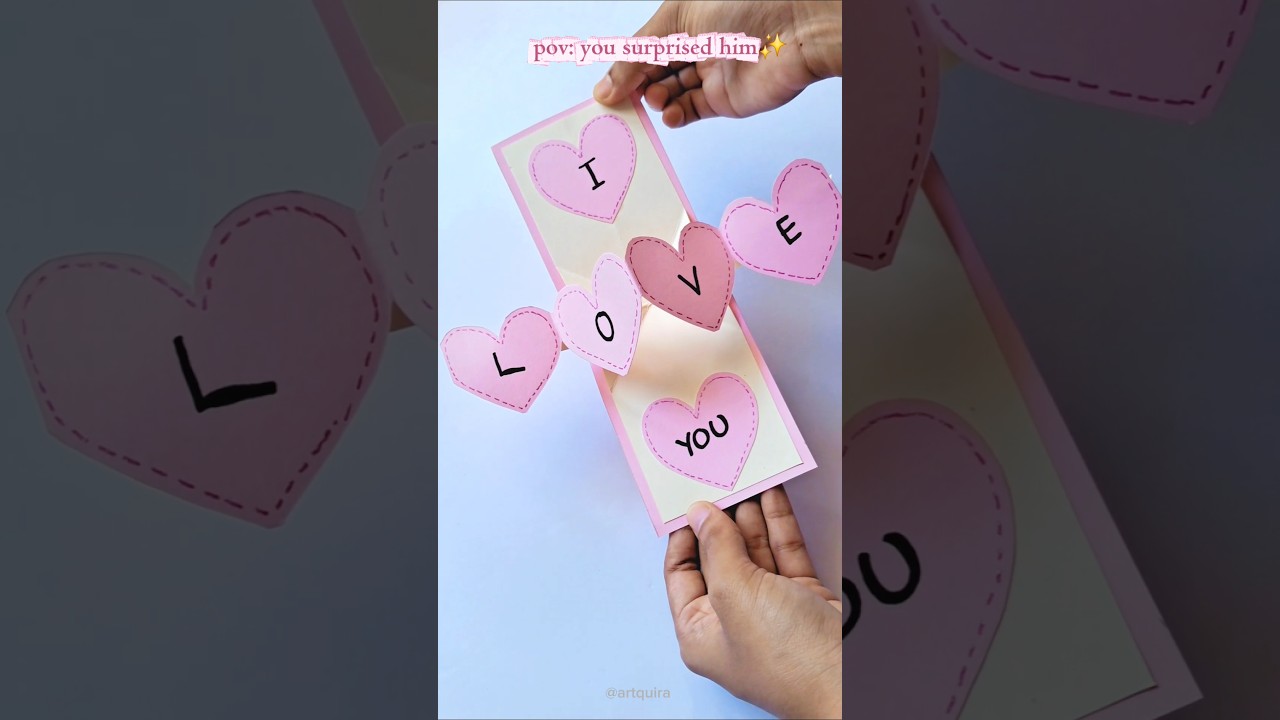 cute pop up gift card for him 💕 #youtube #shorts #giftcard #giftideas #cardmaking #forhim #art #diy