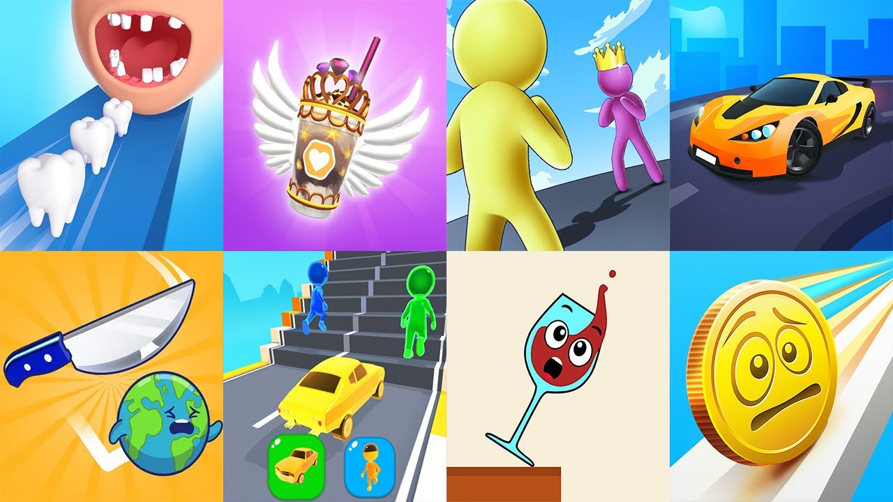 Smile Rush, Coffee Stack, Giant Rush, Race Master 3D,... Satisfying Mobile Games 18062024