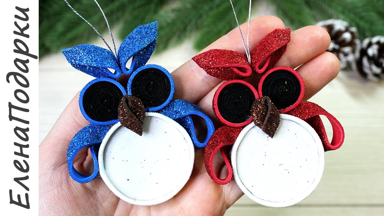 🦉 СОВА НА НОВЫЙ ГОД 🦉 🎄 НОВОГОДНИЕ ИГРУШКИ 🎄 РОЖДЕСТВО 🎄