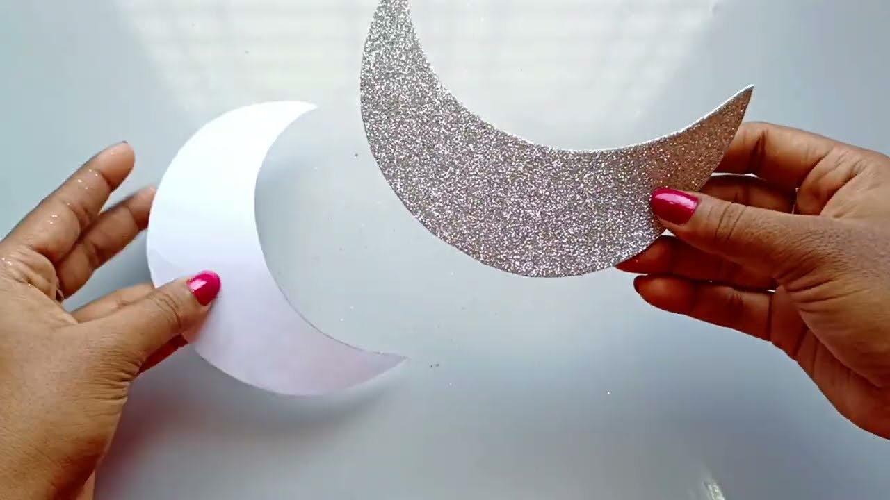 How to cut perfect moon🌜| paper moon cutting step by step | easy moon cutting | how to make moon