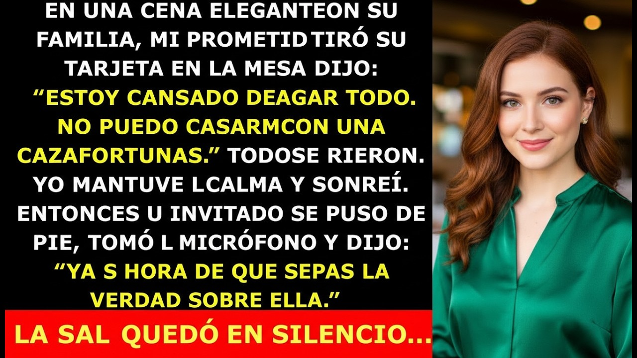 En plena cena mi prometido me llamó interesada… sin saber que mi jefe también estaba invitado