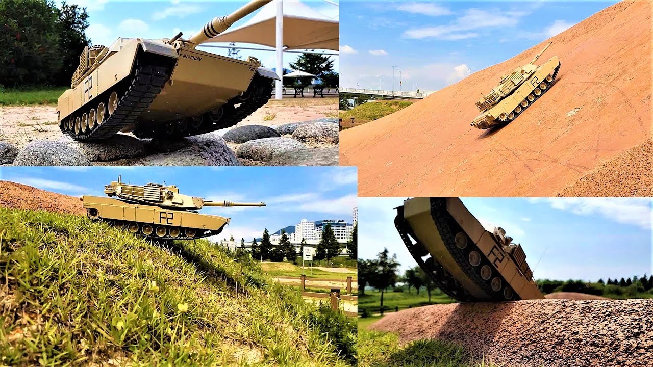 RC Tank Tamiya 1/16 M1A2 Abrams Full Option Kit Off-Road Park RUN(Music Ver)