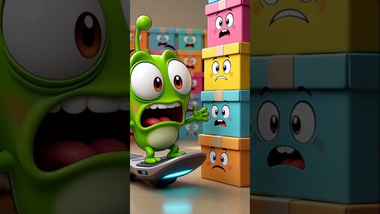 "Clumsy Alien Tries Hoverboarding… Chaos Ensues! 😂🛸" 