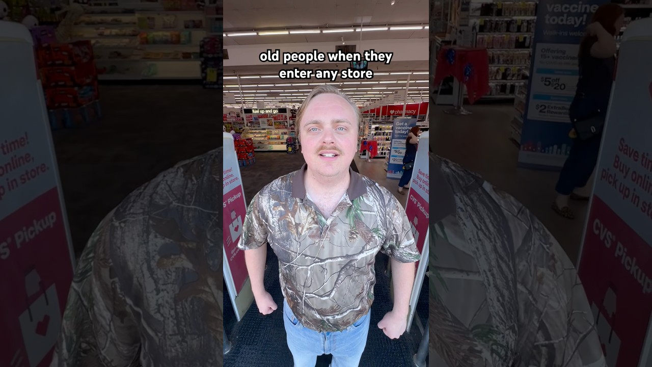 old people when they enter any store