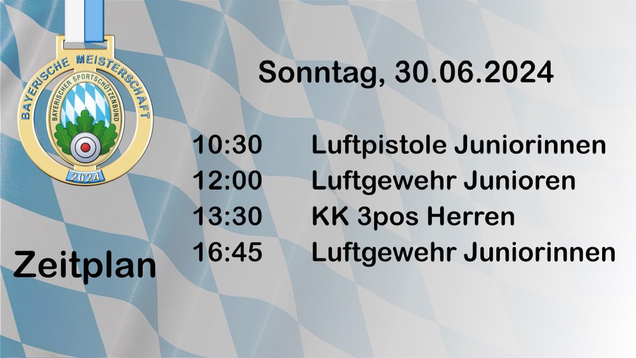 Bayerische Meisterschaften Sportschießen, So. 30.6.2024, Finals