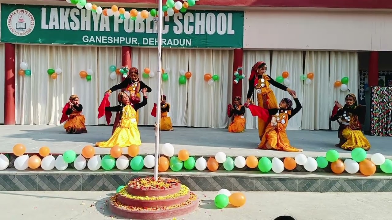 Beautiful dance by the students of Lakshya Public School #dehradun #republicday #gadwali#kumauni