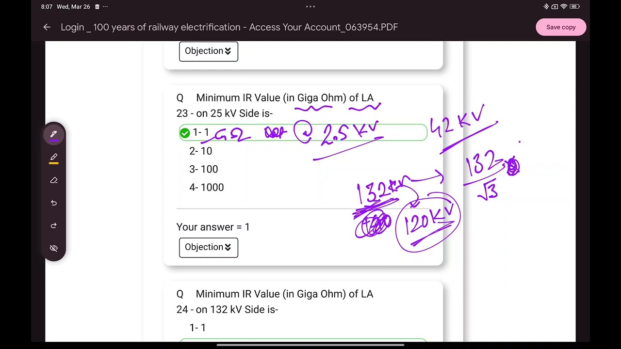 TRD(PSI) MCQ Questions | 100 Years of Railway Electrification Quiz | Departmental Exam | LDCE |
