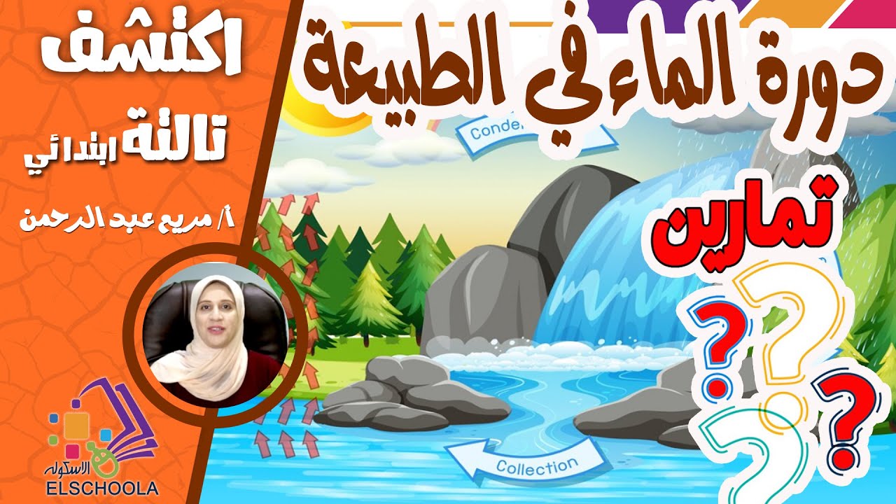 تدريبات على دورة الماء فى الطبيعة | اكتشف تالتة ابتدائي | الاسكوله