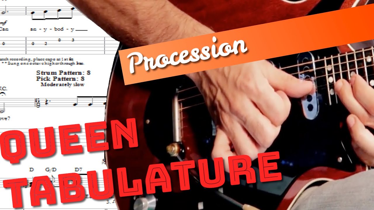 Procession Queen guitar lesson cover Tabs Brian May