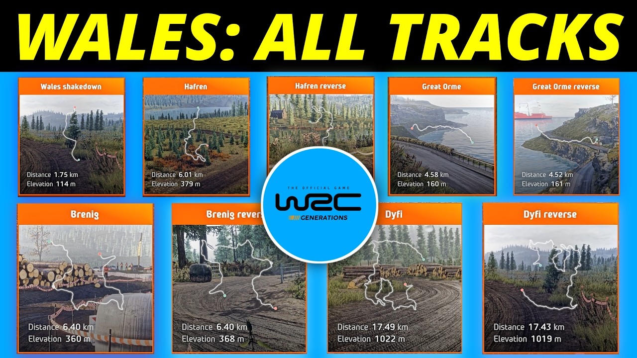 WRC Generations: ВСЕ ТРАССЫ (УЭЛЬС) - Shakedown, Severn, Great Orme, Brenig, Dyfi, Showcase Gameplay