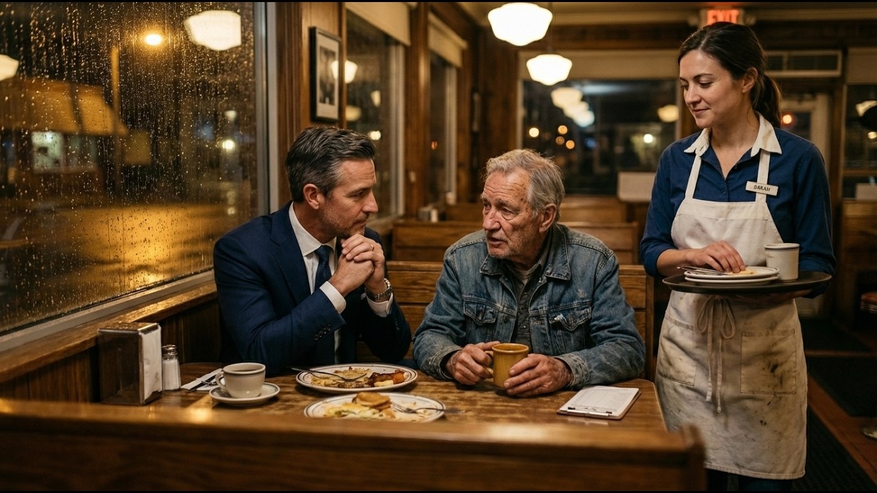 Rich CEO Sees Waitress Secretly Pay a Veteran’s Meal — The Truth Stuns the Whole Restaurant