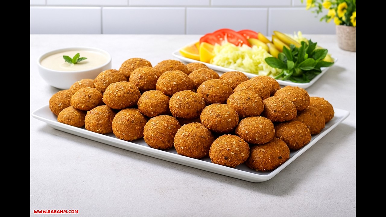 أسرار الفلافل المقرمشة يلي بتنفش مثل المطاعم 😍 لازم تجربوها مع صوص الطحينة الخرافي #فلافل