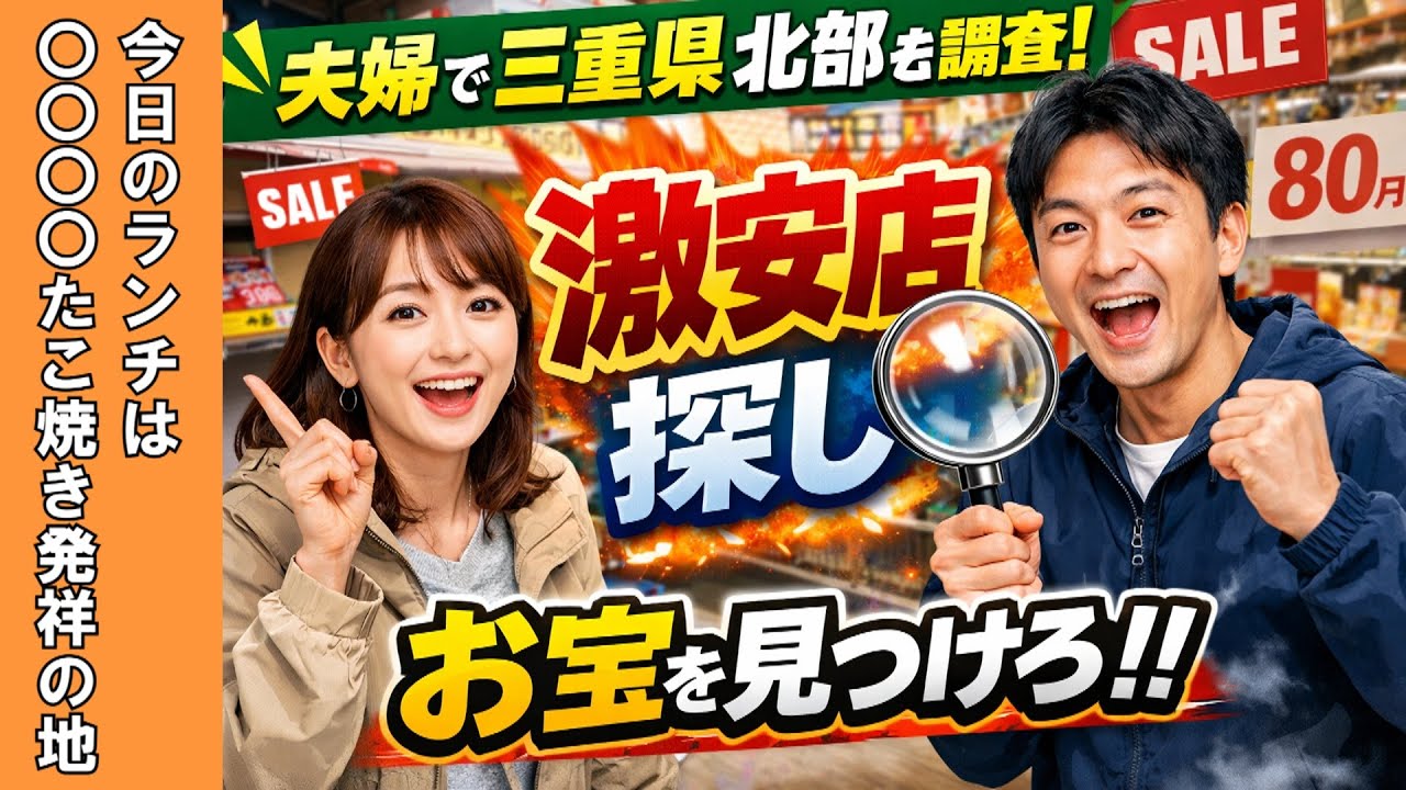 夫婦で発見！三重県北部の激安店探し/直売所/アウトレット/朝市/工場直売など
