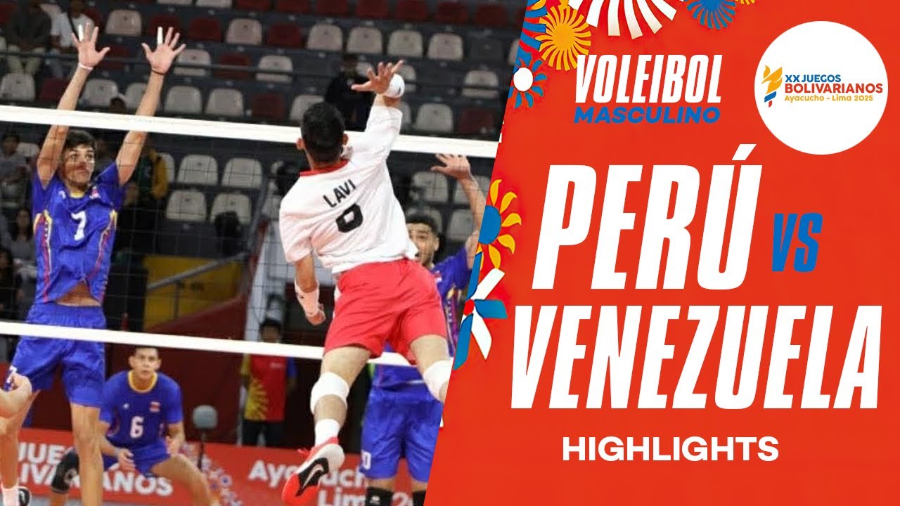 🇵🇪 PERÚ vs VENEZUELA 🇻🇪: [4K] Victoria contundente | Vóley Masculino – Juegos Bolivarianos 2025