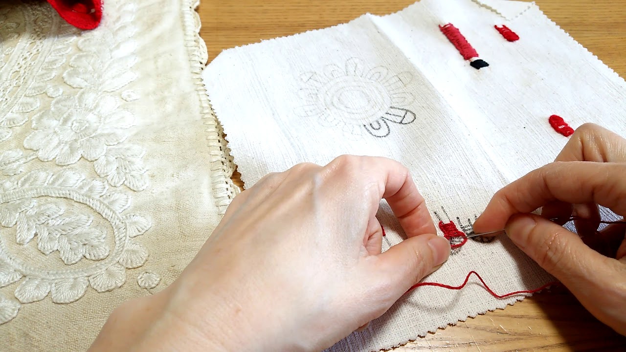 イーラショシュステッチの刺し方2 曲がってるところ How to sew Irasos Embroidery 2  - rounded lines