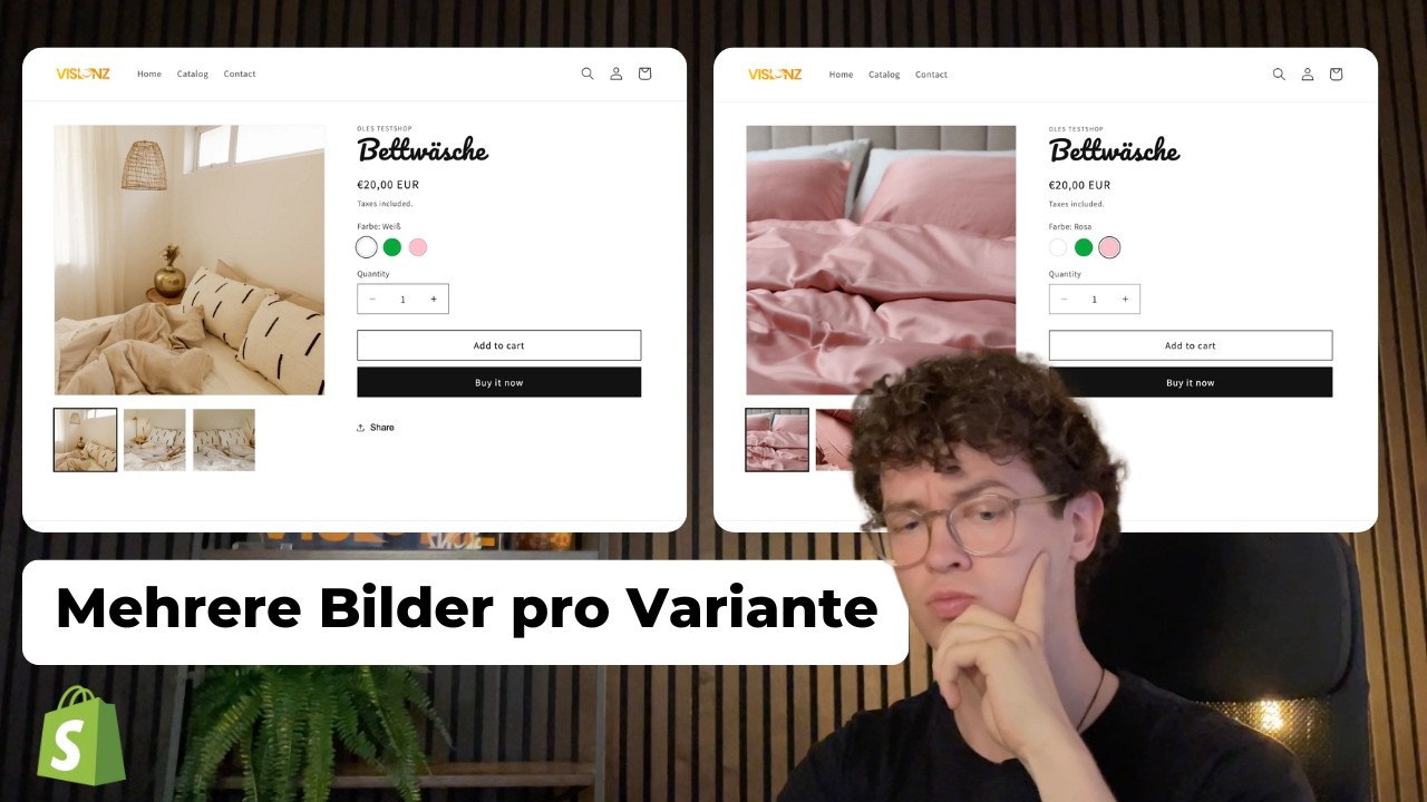 Mehrere Produktbilder pro Variante bei Shopify - Tutorial auf Deutsch