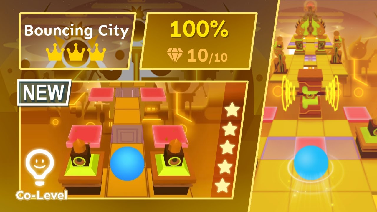 Rolling Sky - Bouncing City [Perfect Way] ✩✩✩✩✩