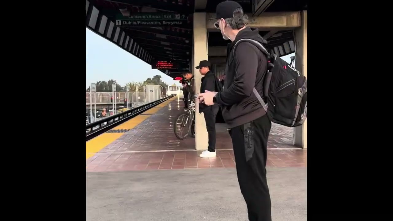 Monday morning, riding blue line to Dublin