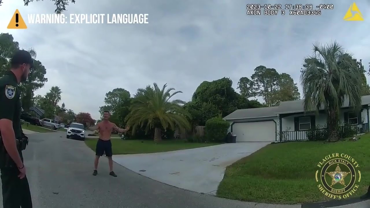 RAW POLICE BODY CAM FOOTAGE: Body Cam Video Of Police Encounter With Drunk Palm Coast Florida Man