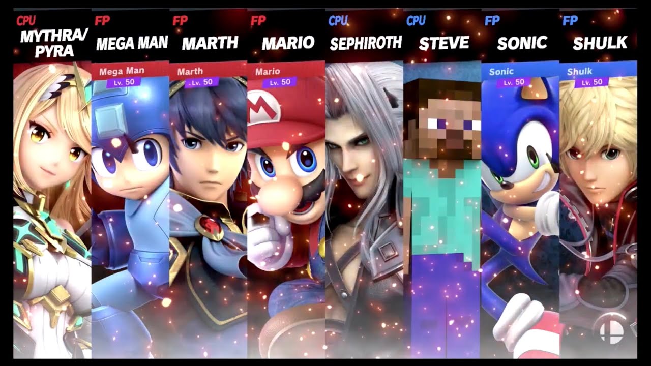 Super Smash Bros Ultimate Amiibo Fights  – Pyra & Mythra #112 M vs S