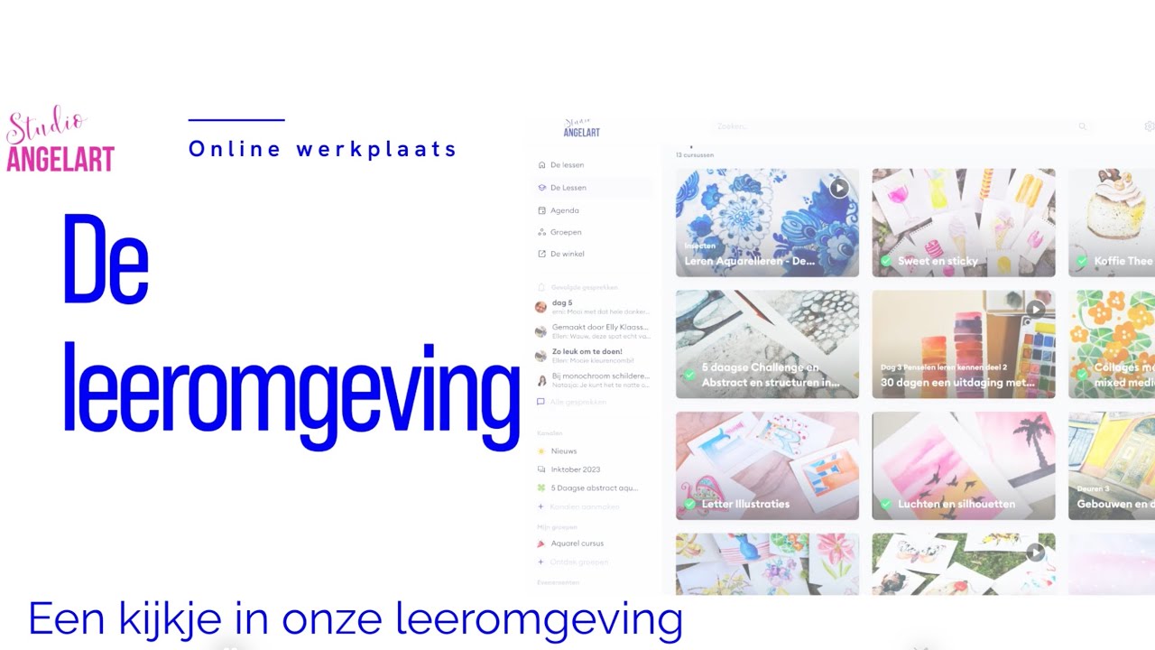 Rondleiding door de Online Leeromgeving van Studio Angelart