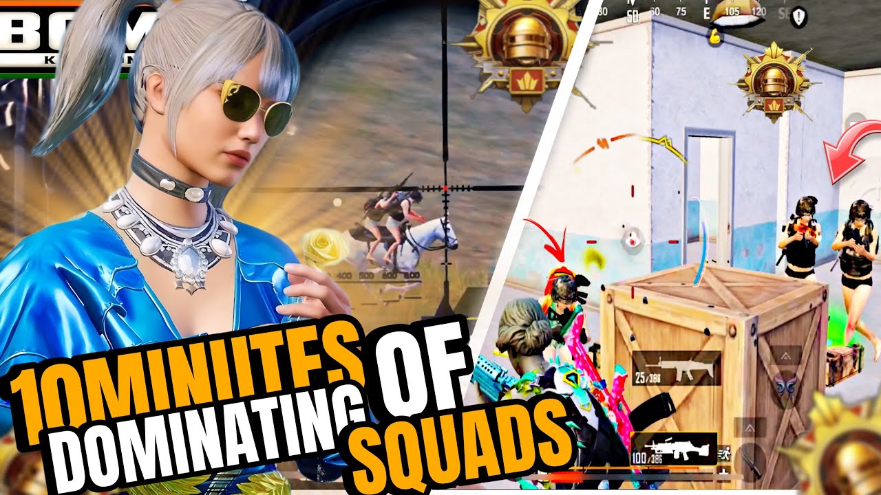 10 MINUTES OF DOMINATING SQUADS 😱🔥| FASTEST 2 FINGER PLAYER IN BGMI 🔱| PUBG 