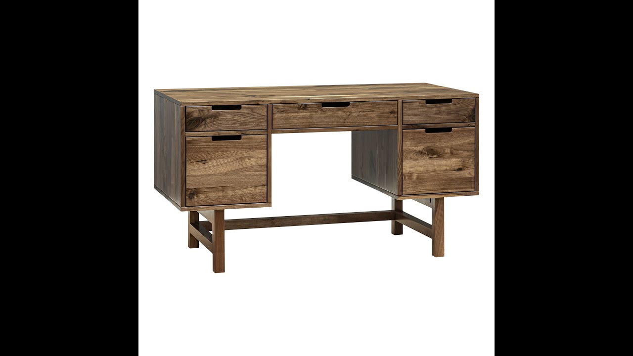 Solid Black Walnut Desks Mid Century Reproductions In Stock & On Sale Made in America! Top Quality
