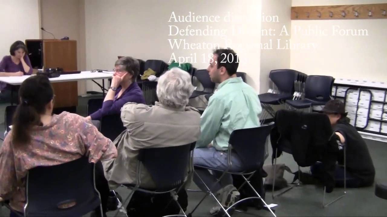Audience Q&A at "Defending Dissent: A Public Forum", 4/18/13 (pt.2)