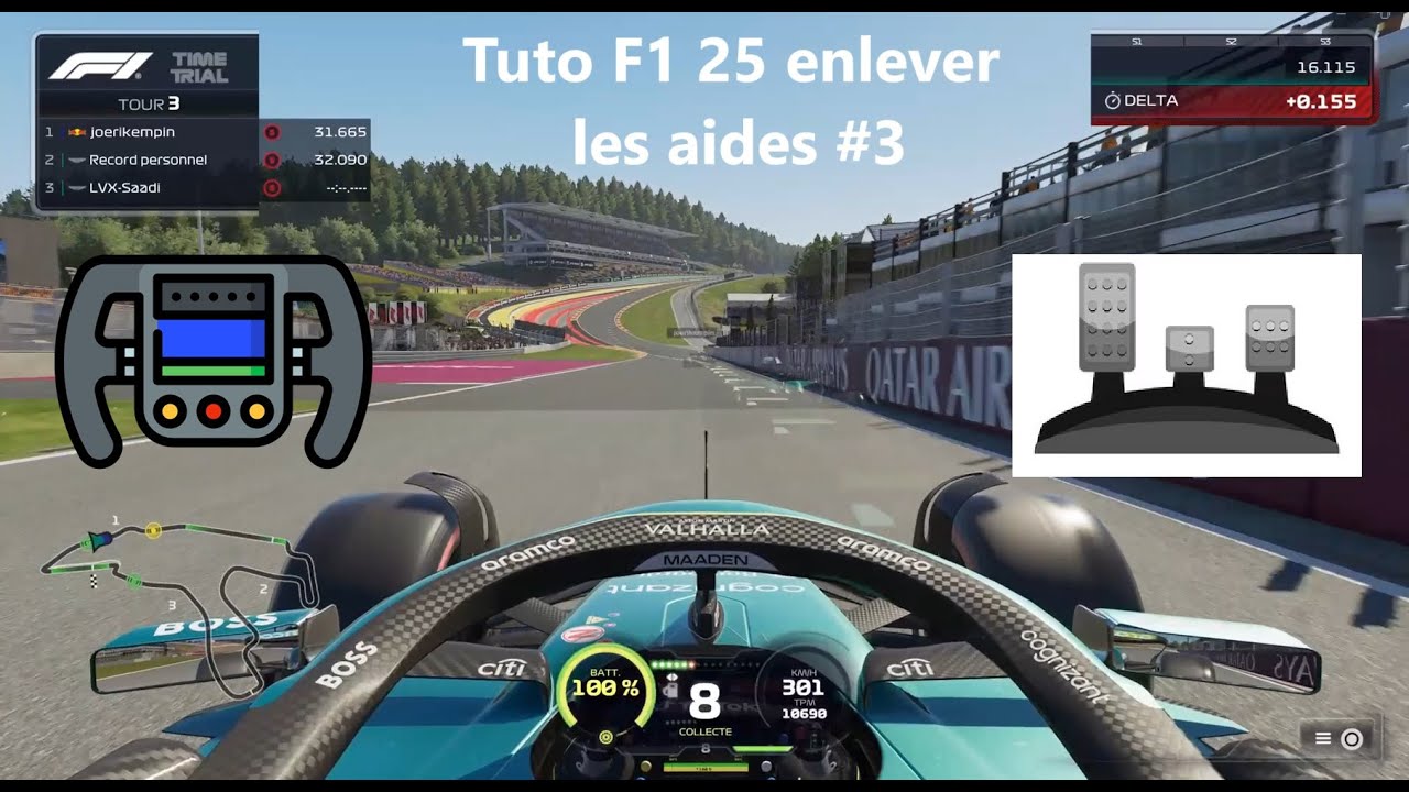 TUTO F1 25 : Comment enlever l'aide au freinage et à la direction ! #f125