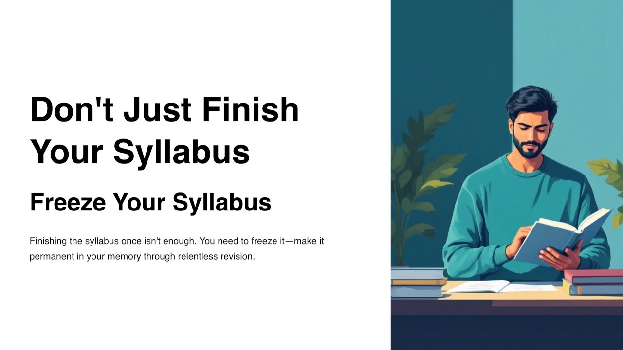Don't just finish your syllabus, but freeze your syllabus in UPSC Prelims.