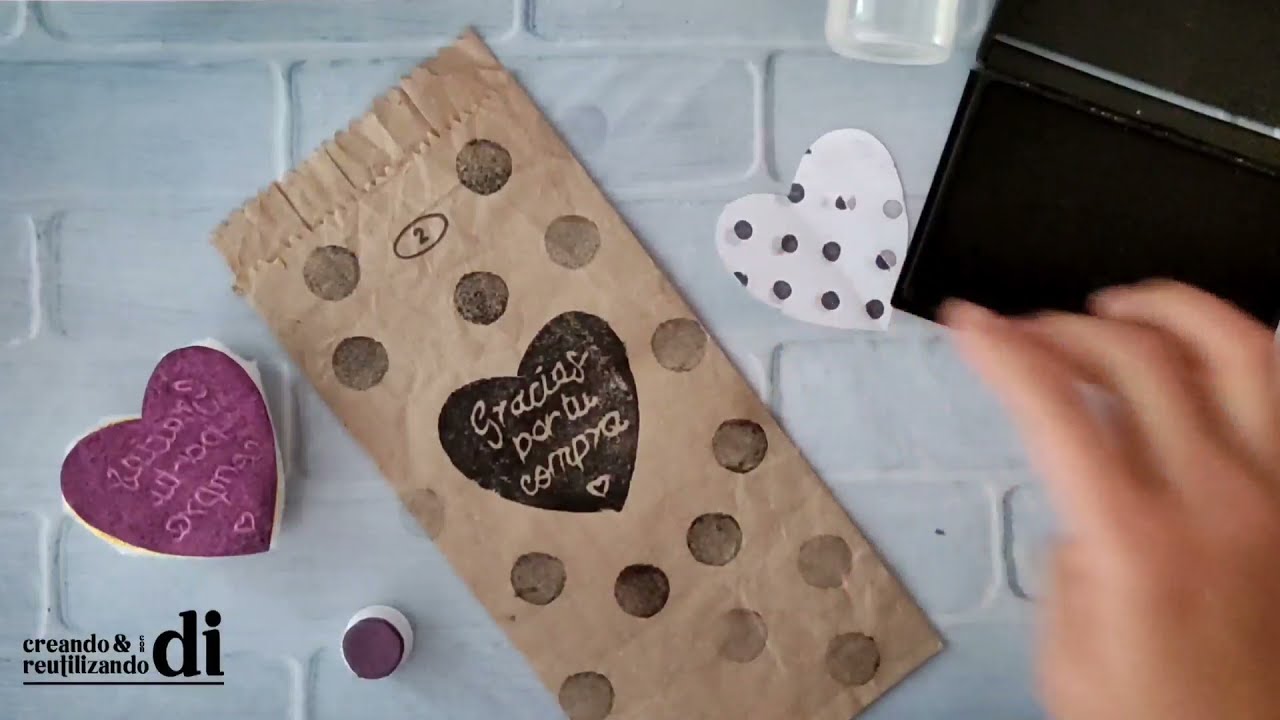 Como hacer sello casero fácil (Gracias por tu compra) para emprendedores.