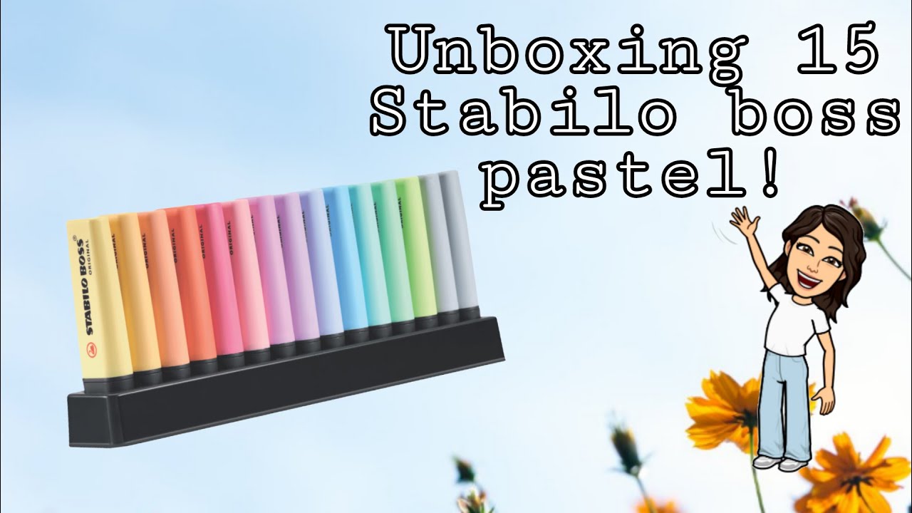 Unboxing 15 stabilo Boss pastel
