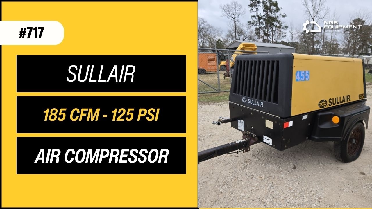 Sullair  185 CFM  Towable Air Compressor- Low hours, builts air