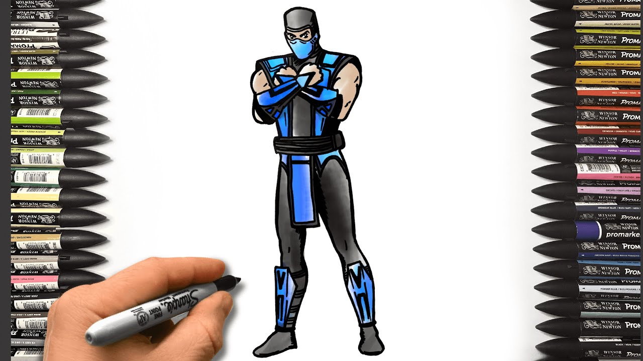 How To Draw Sub Zero | Fortnite Lawless x Mortal Kombat | Drawing Tutorial  #subzero #lawless