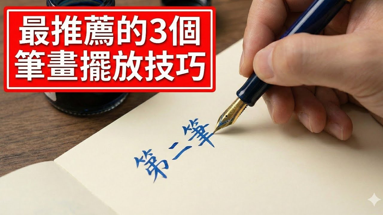 70-最推薦的三個筆畫擺放技巧---要字體好看，這麼做就對了-硬筆書法-架構才是練字的王道