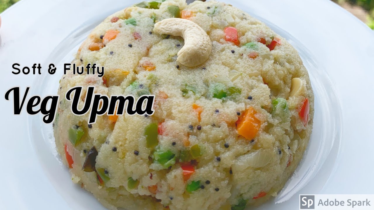 Veg Rava Upma - Soft & Fluffy | Weight Loss Diet -Healthy Breakfast | वेज उपमा | Indian Food Recipes
