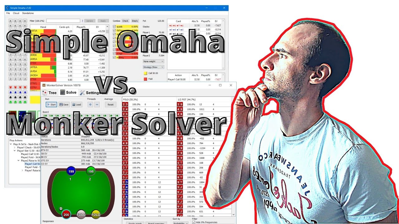 Simple Omaha Tutorial + Comparison with Monker Solver