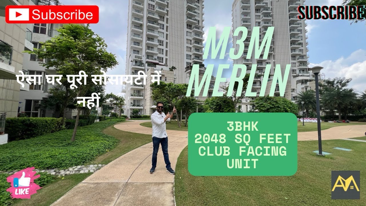 Luxury Apart for Sale in Gurgaon Sector 67, M3M Merlin | 2048 Sq Feet, 3BHK | Price: 3.85 CR