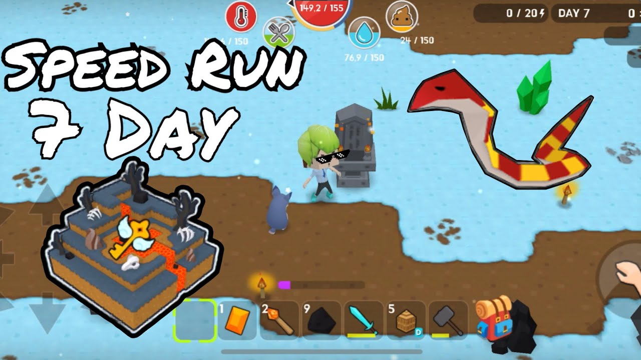 Mine Survival Speedrun : 7 day Master Mode !!! Mở khóa map Địa Ngục