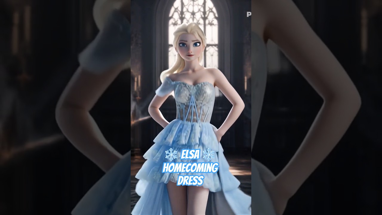 New Elsa Dress Transformation ❄️ Frozen Elsa Video #elsa #disney #disneyprincess #frozen3