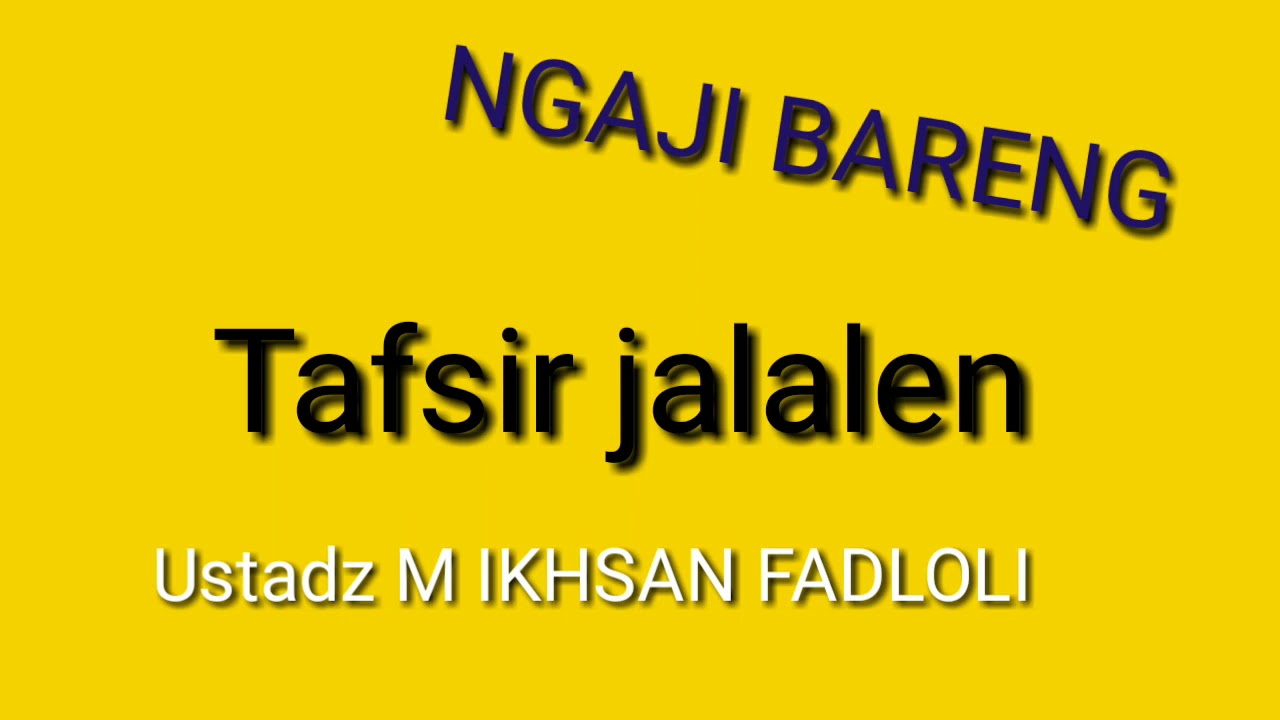 ngaji bareng Tafsir Al Qur'an