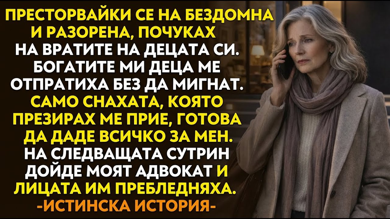НЕЙНАТА ИСТИНСКА ИСТОРИЯ 👵💔Преструвах се на бездомна и бедна.Само мразената ми снаха отвори вратата.