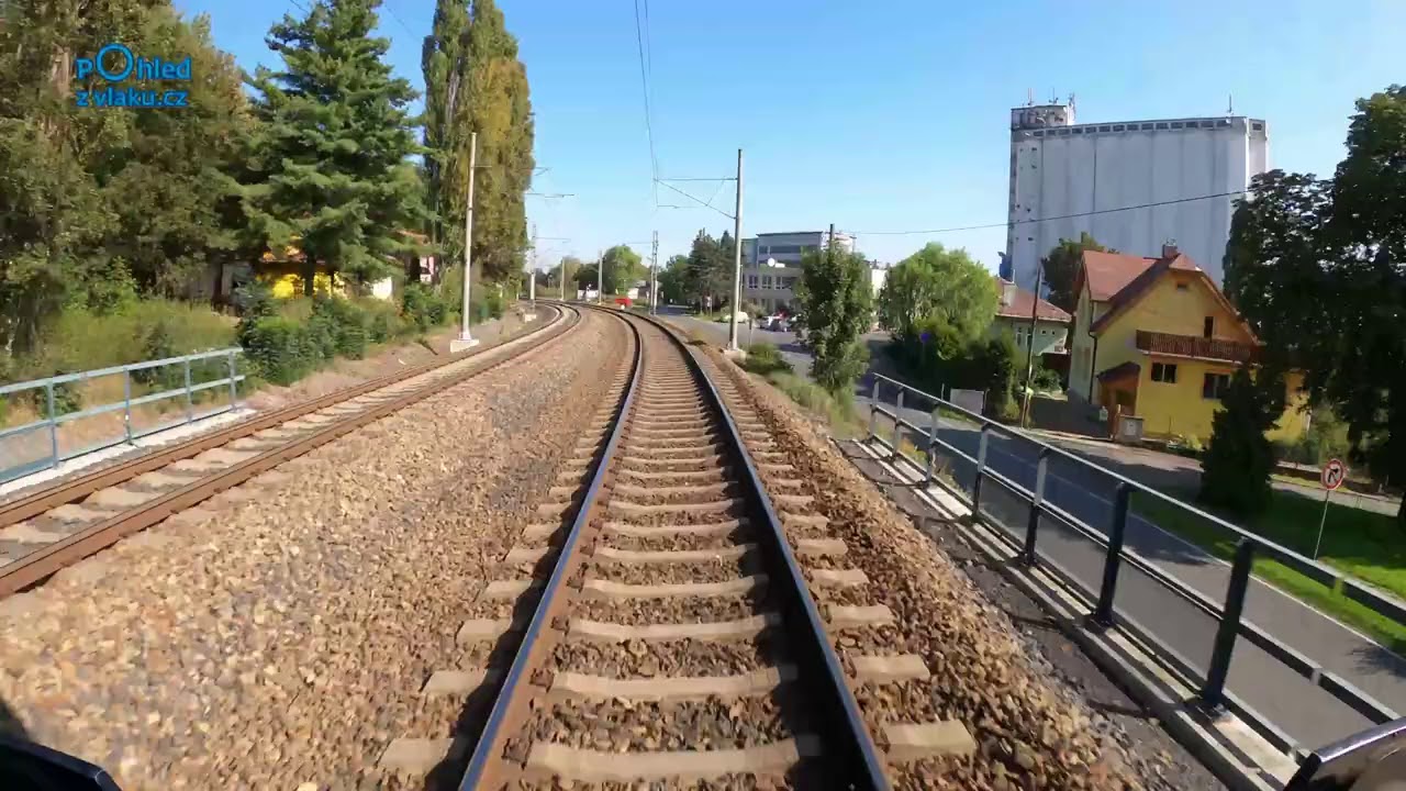 Cheb - Karlovy Vary / POHLED NA TRAŤ Z ČELA SOUPRAVY / 4K KVALITA
