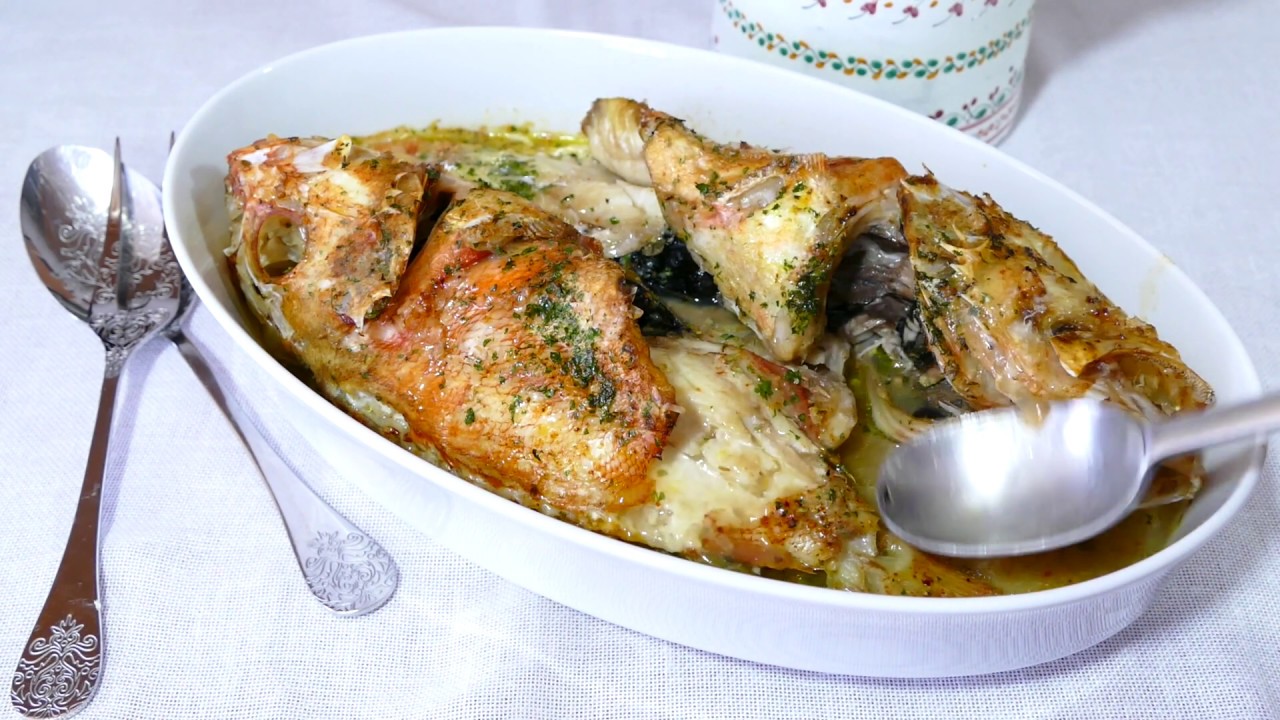 🐡 CABRACHO  🐡 al Horno con PATATAS 🥔 y Ajetes ı Receta F&aacute;cil