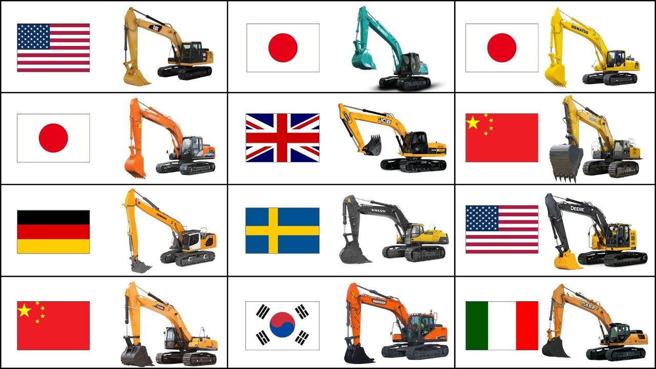 TOP 12 PRODUSEN ALAT BERAT EXCAVATOR TERBESAR DI DUNIA | Caterpillar, Komatsu, Hitachi, XCMG, SANY