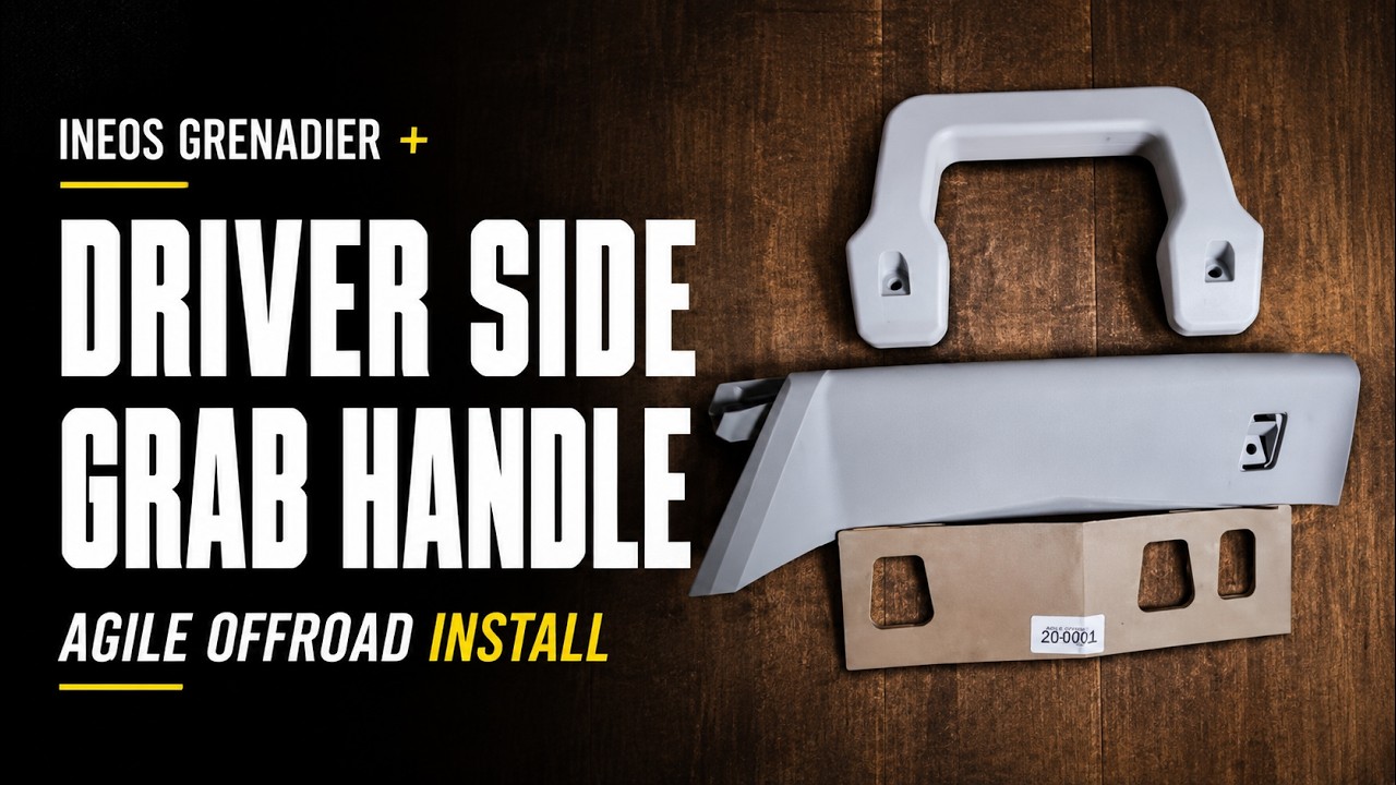 Agile Offroad Drivers Side Grab Handle Installation on INEOS Grenadier. #ineosgrenadier #grenadier