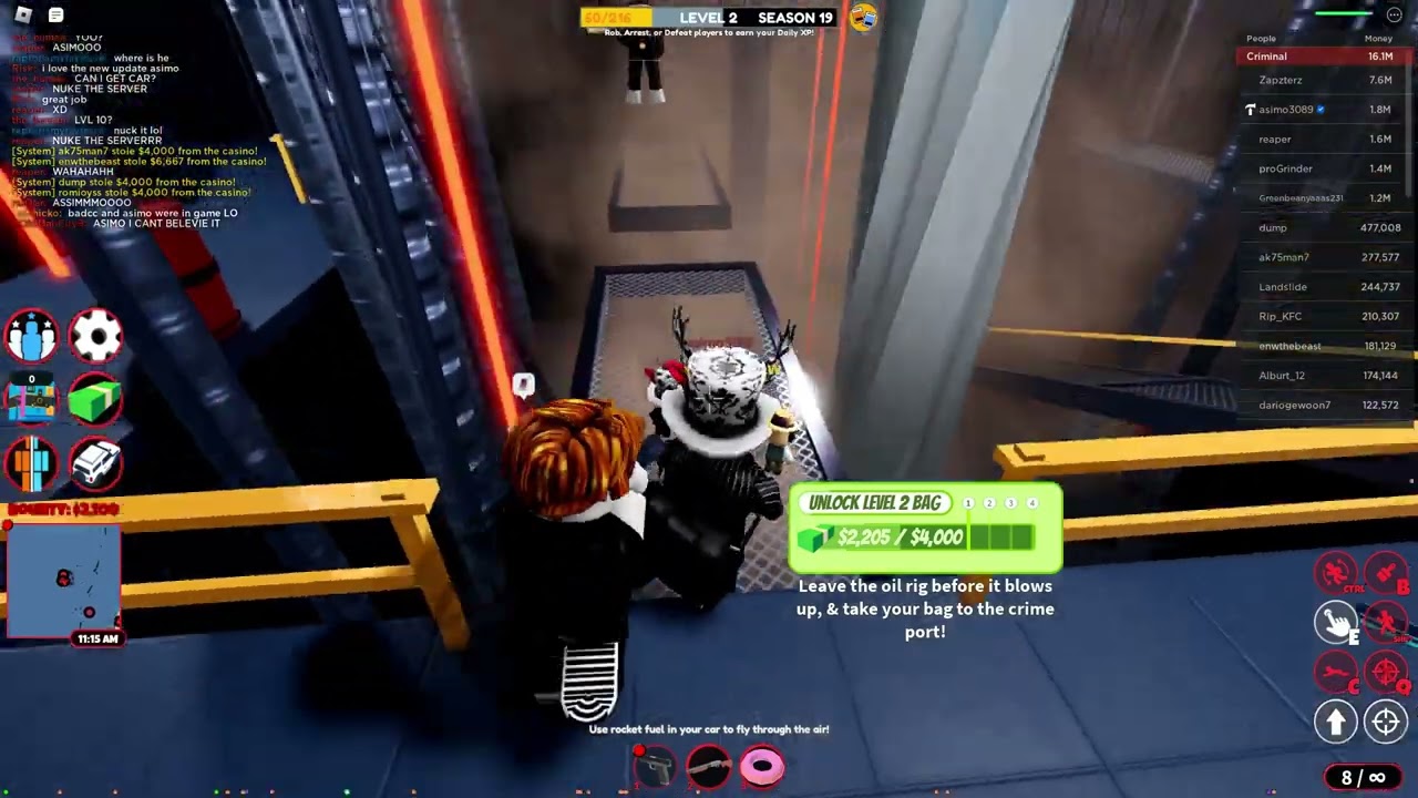 I robbed the new Oil Rig robbery with Asimo! #roblox #jailbreak